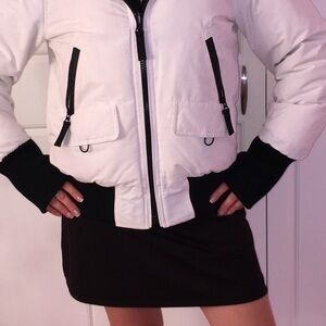 Halifax Traders REVERSIBLE Down Ski Jacket (2 Jackets in 1) removable fur hood